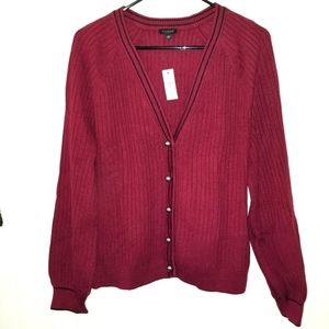 Red Talbots Cardigan